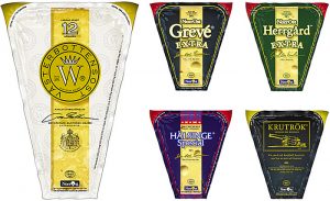 Nya förpackningar till olika sorters ost.